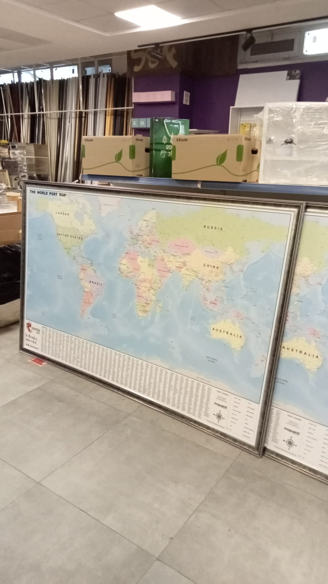 Çerçeveli liman haritası